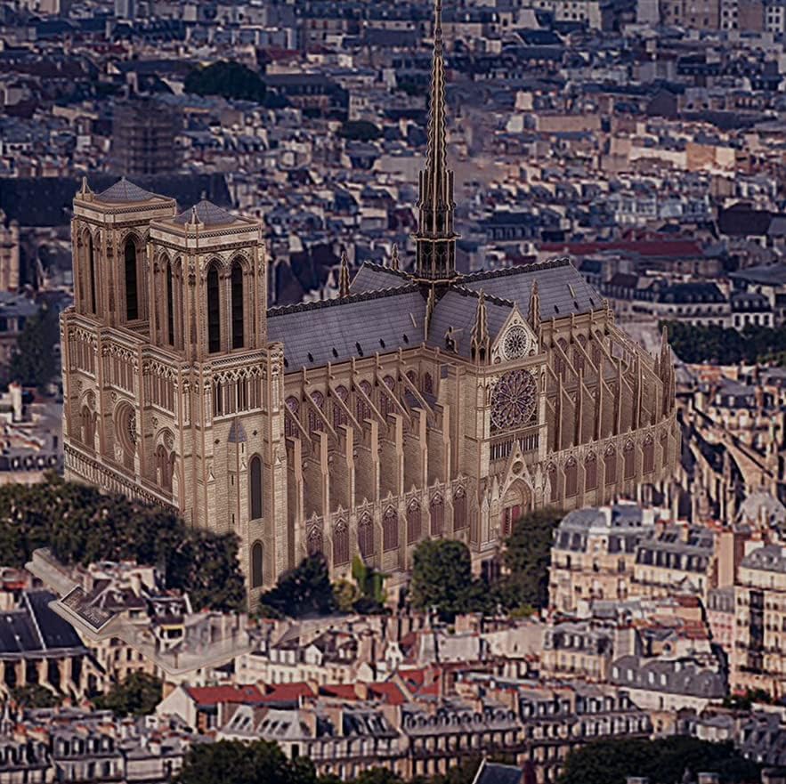 Modellbau Erwachsene - Kathedrale Notre Dame XL | Bausatz Erwachsene | Modelbau 293 Teile | Bausätze