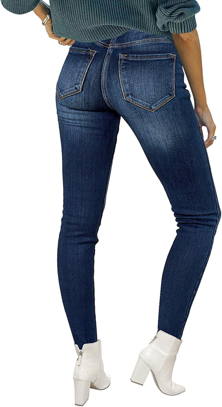 Skinny Jeans Damen High Waist Thermo Jeans Damen Winter Gefütter Thermo Jeans Leggings Damen Stretch