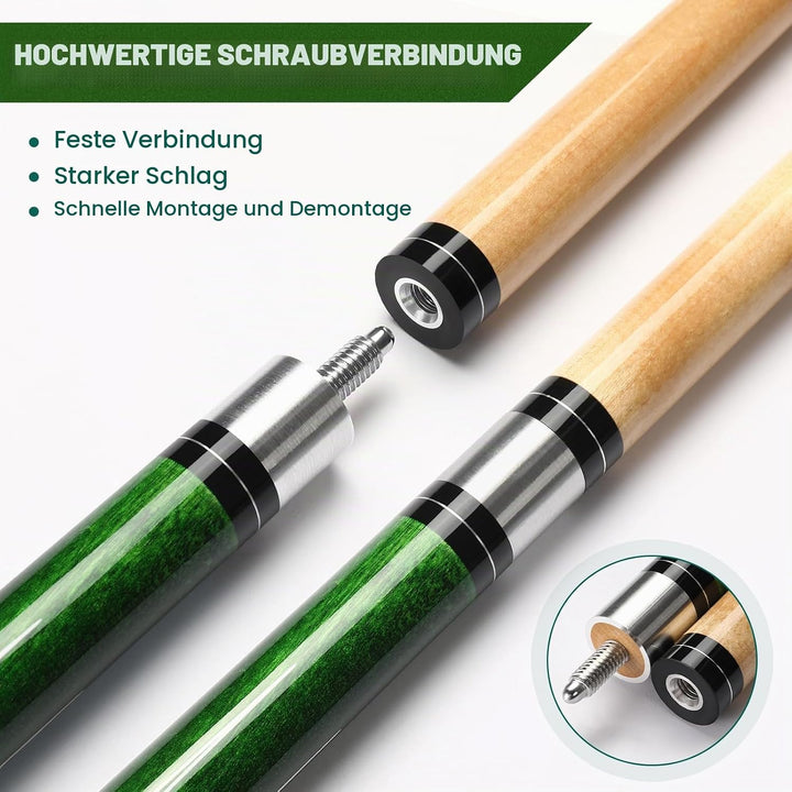 Pool Queue, 58 Zoll Billard Queue Kanadischer Ahornholz Pool Cue 13mm Spitzen für Professionelle Bil