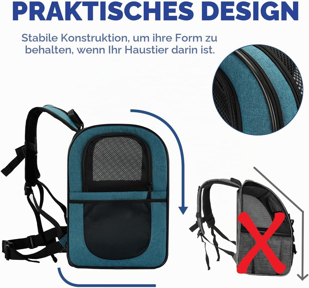 apollo walker HundeRucksack und KatzenRucksack für Kleine Haustiere(Belastbarkeit 2-15kg) - Gepolste