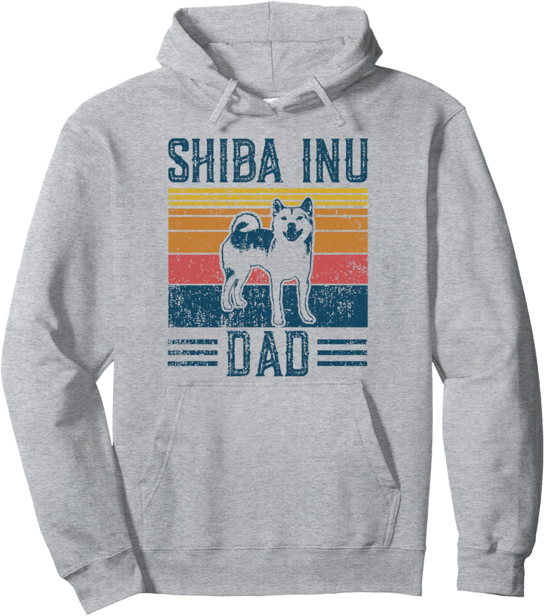 Hund | Crypto Doge Papa - Vintage Shiba Inu Dad Pullover Hoodie