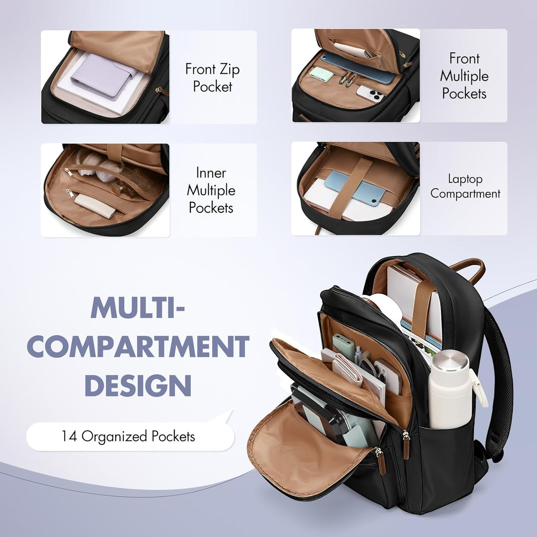 GOLF SUPAGS Gross Arbeitsrucksack Damen, Wasserdicht Laptop Rucksack mit Laptopfach, Multifunktional