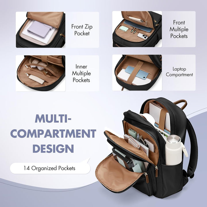GOLF SUPAGS Gross Arbeitsrucksack Damen, Wasserdicht Laptop Rucksack mit Laptopfach, Multifunktional