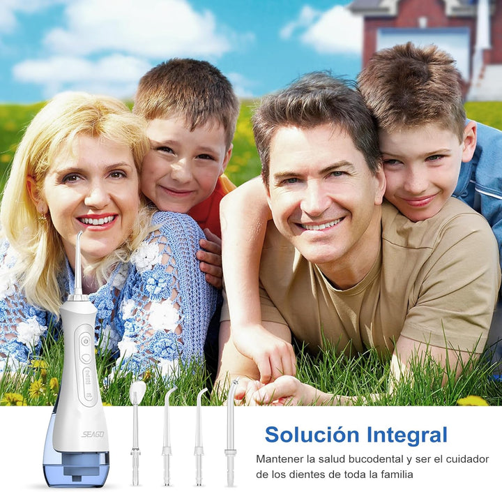 Seago Munddusche für den Zahnstrahl, tragbar, professionell, DIY Modi, IPX7 wasserdicht, 5 Düsen, US
