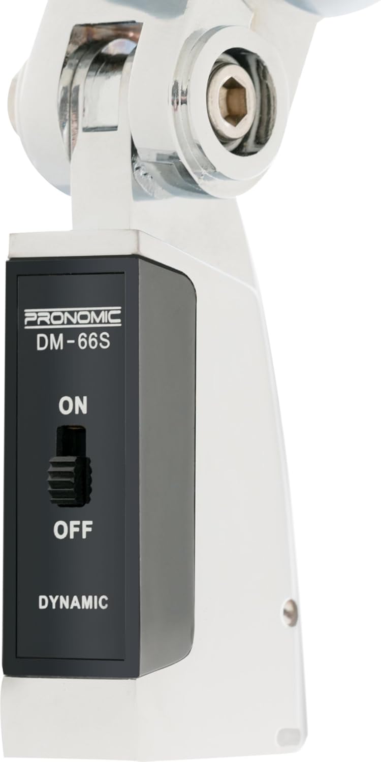 Pronomic DM-66S Mikrofon Dynamisches Vintage Gesangsmikrofon Retro Vocal Mikrofon (Frequenzgang: 50-