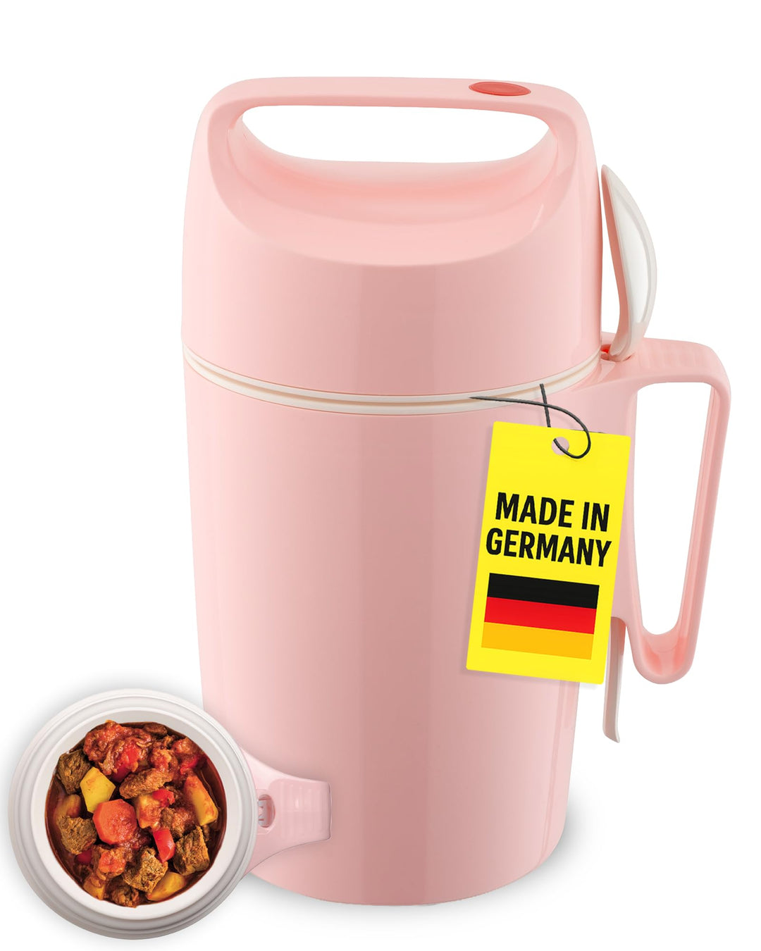 ROTPUNKT Thermobehälter für Essen 850 ml inkl. Löffel – Thermo Lunchbox Heiss & Kalt I Made in Germa