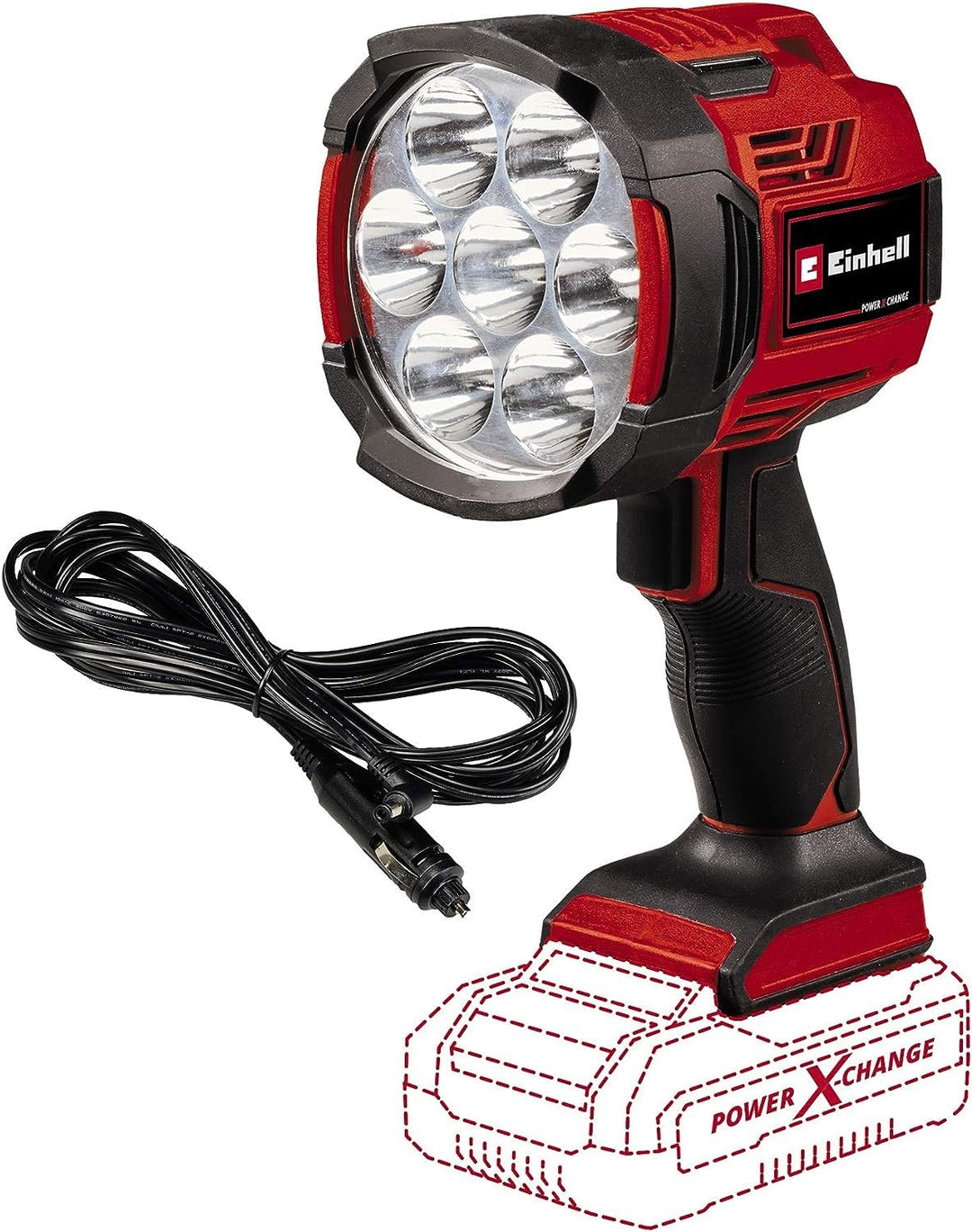 Einhell Akku-Lampe TE-CL 18/2500 LiAC-Solo Power X-Change (LiIon, 18V, 2500lm Lichtstrom durch 7 LED