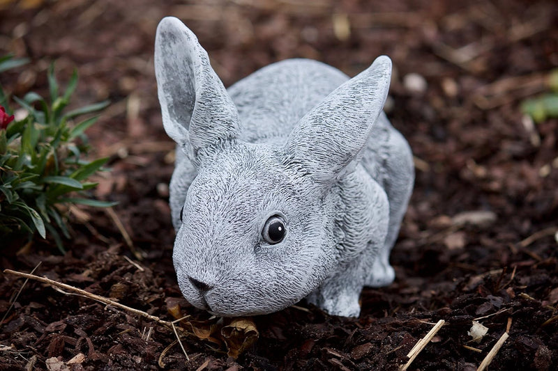 stoneandstyle Steinfigur Hase Langohr, Frost- und wetterfest bis -30°C, massiver Steinguss