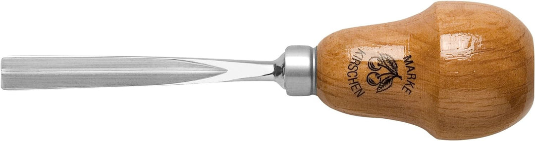 KIRSCHEN Werkzeuge 5639010 | Kerbschnitzbeitel mit Birnenheft Stich 39, gerade & V-förmig - 10mm 10m