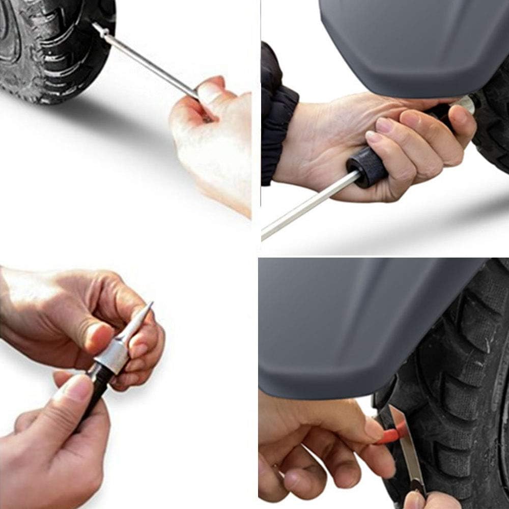 Baceyong Motorrad Pocket Plugger Reparaturset für schlauchlose Reifenpannen
