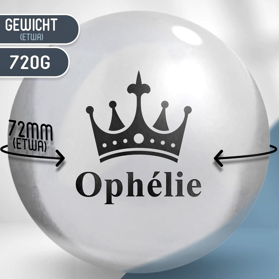 KDO MAGIC - Boccia Kugeln personalisiert - 3 Kugeln 720g - Pétanque - Kostenlose Tasche - Geschenkid