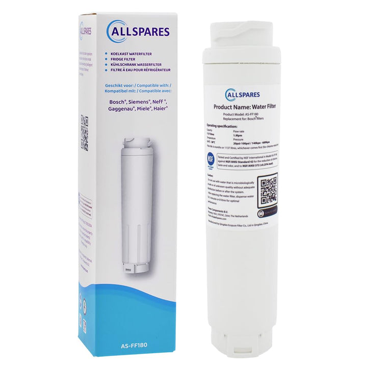 AllSpares Wasserfilter für Kühlschrank geeignet für Bosch Siemens Neff Gaggenau Balay 11034151/11028