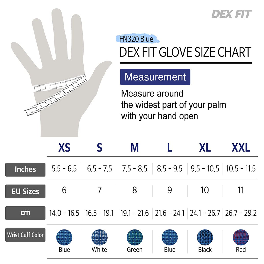 DEX FIT Gartenhandschuhe FN320-12 Paare, 3D Comfort Stretch Fit, rutschfester Handgriff, Strapazierf