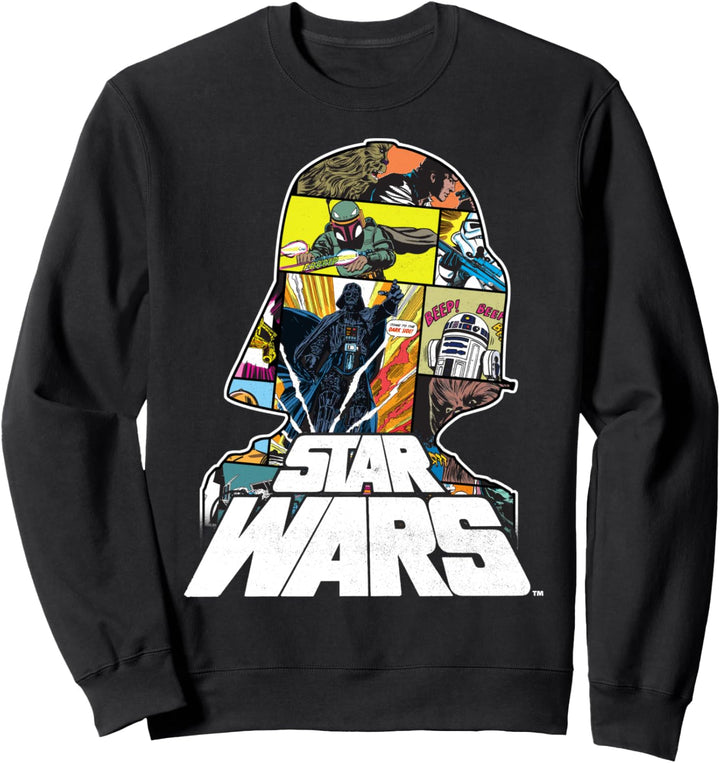 Star Wars Darth Vader Silhouette Comic Fill Poster Sweatshirt