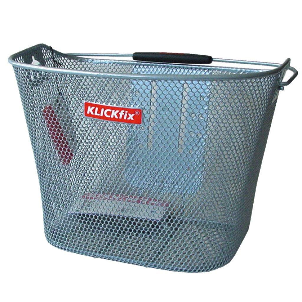 KLICKFix Lenkerkorb Korb Feinmaschig Silber Single, Silber Single
