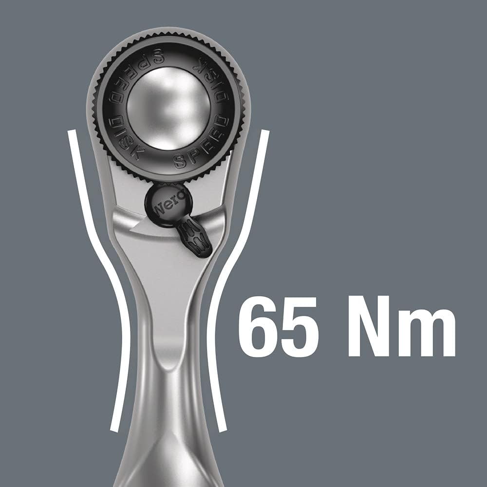 Wera 8008 A Zyklop Mini 3 Knarre mit 1/4"-Antrieb, 1/4" x 87 mm