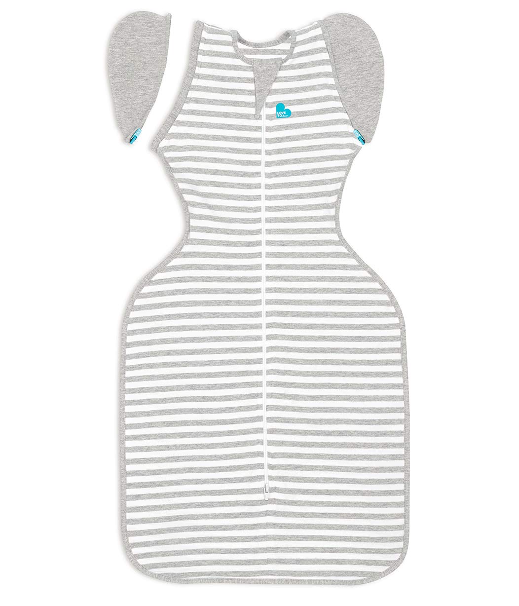 Love To Dream™ Swaddle UP™ Übergangsschlafsack, mittel (6–8,5 kg) – Grau | Eng anliegend, abnehmbare