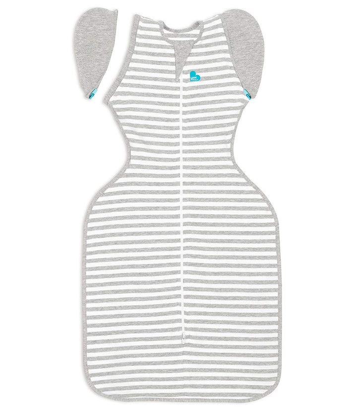 Love To Dream™ Swaddle UP™ Übergangsschlafsack, mittel (6–8,5 kg) – Grau | Eng anliegend, abnehmbare