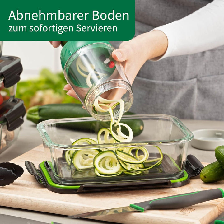 Chefkoch trifft Fackelmann Spiralschneider aus ABS & Edelstahl – 13 x ø9 cm – Für breite, schmale &