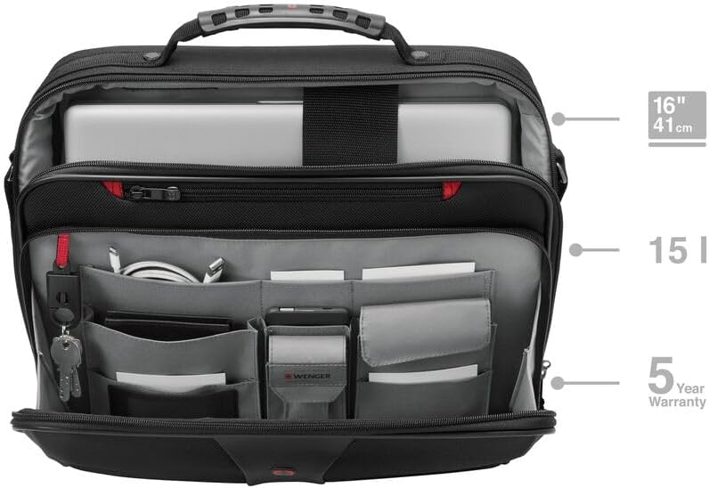WENGER Legacy 16 Laptop-Tasche zum Umhängen, Notebook bis 16 Zoll, Aktentasche, Organizer, 15 l, Dam