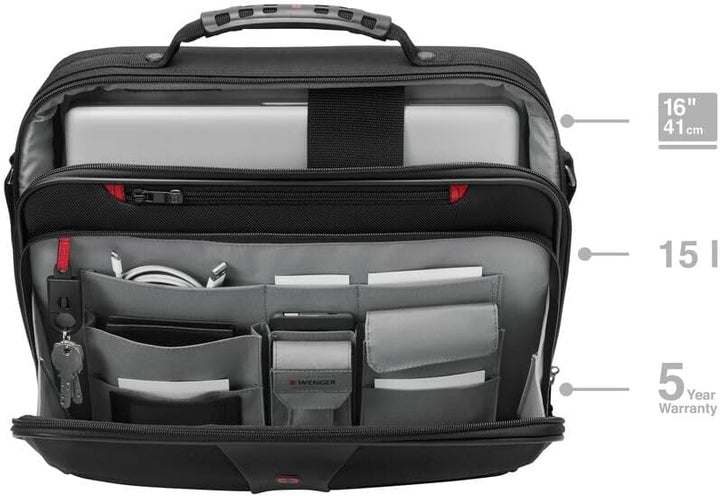 WENGER Legacy 16 Laptop-Tasche zum Umhängen, Notebook bis 16 Zoll, Aktentasche, Organizer, 15 l, Dam