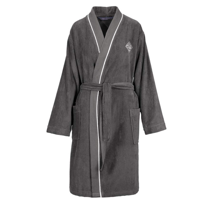 Tommy Hilfiger Bademantel Argyle Logo Farbe Steel Grösse S
