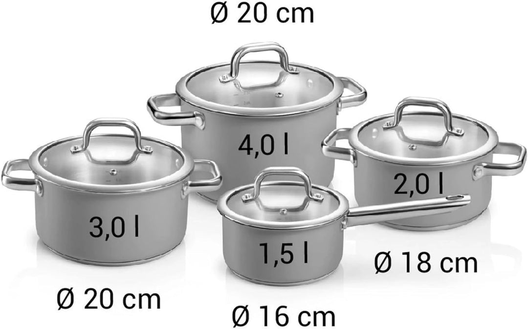 Tescoma Topfset DELIGHT Taupe, 8-teilig