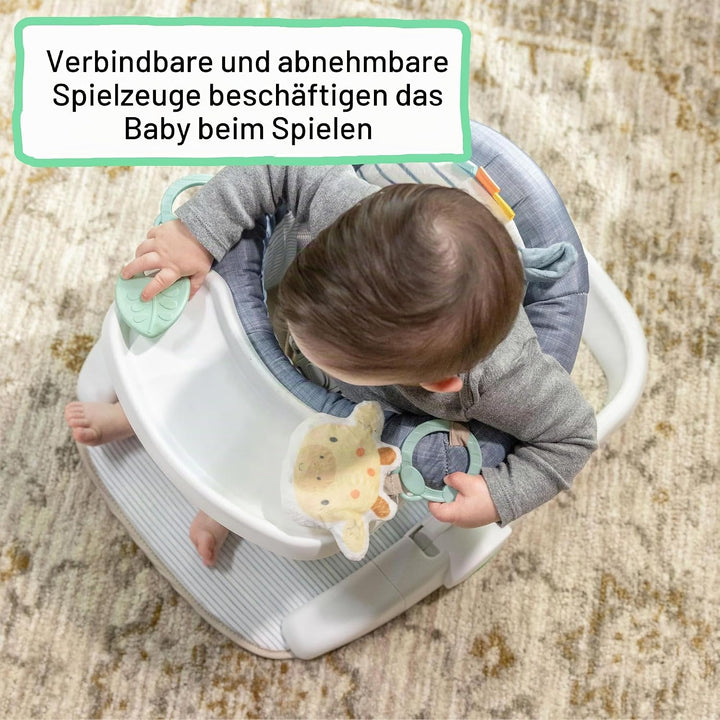 Ingenuity Prop Spot Sitzlernsitz Bodensitz für Baby, abnehmbares Tablett, 2 verknüpfbare Spielzeuge,