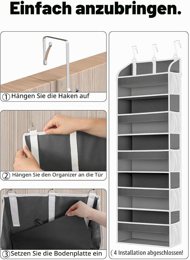 Hängeorganizer Tür mit 5 Fächern, Tür Organizer Faltbar und Platzsparend, Camping Organizer Hängend,