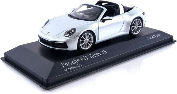 Minichamps 410069560 1:43 Porsche 911 (992) Targa-2020-Silver Collectible Miniature Car, Silber