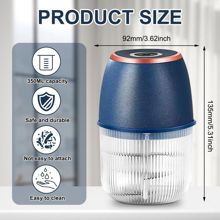 Zerkleinerer Küche Elektrisch Mini Zwiebelschneider - 350ml Multizerkleinerer Kabelloser USB-Aufladu