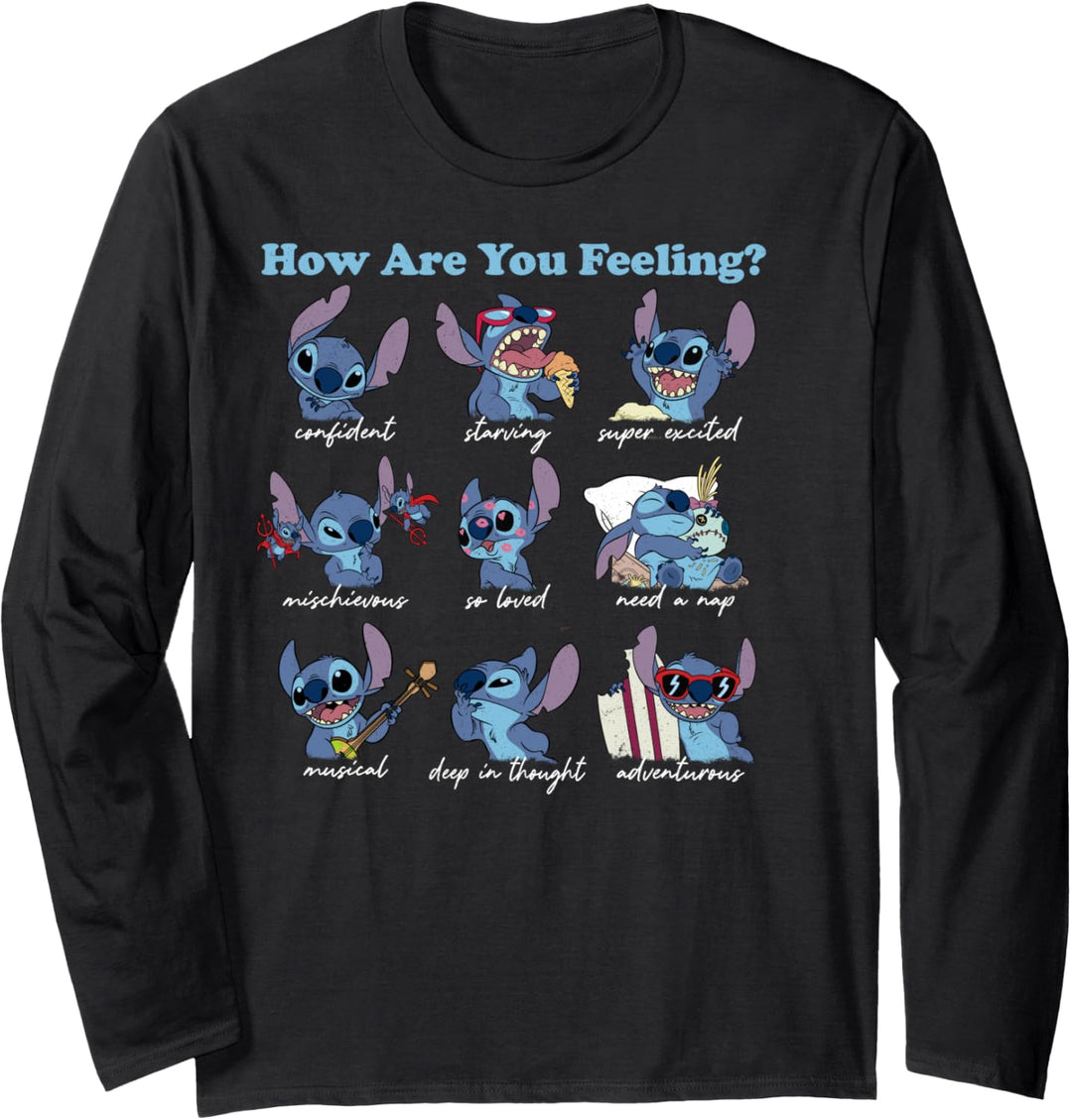 Disney Lilo & Stitch How Are You Feeling Langarmshirt