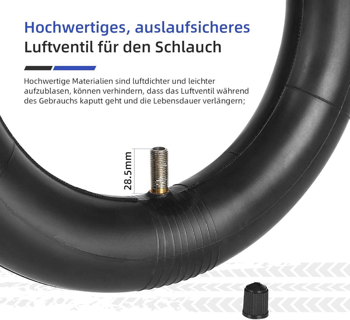 ulip 250 * 54 Schläuche mit geradem Ventil Vorderrad Hinterrad für Xiaomi Elektroroller 4 (2 Stück)