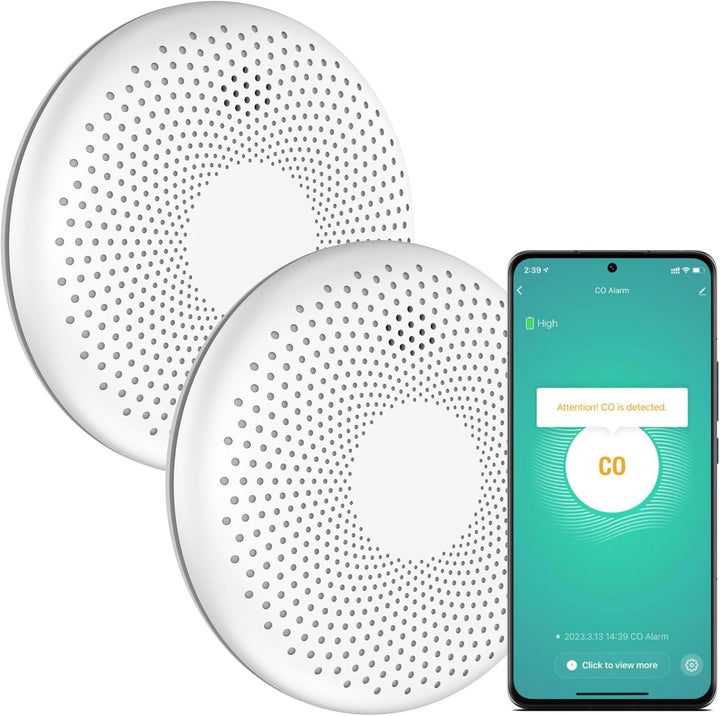 Aroha Smart Connect Rauchmelder & Kohlenmonoxid Melder WLAN - 10 Jahre Batterie - Kombination CO Mel