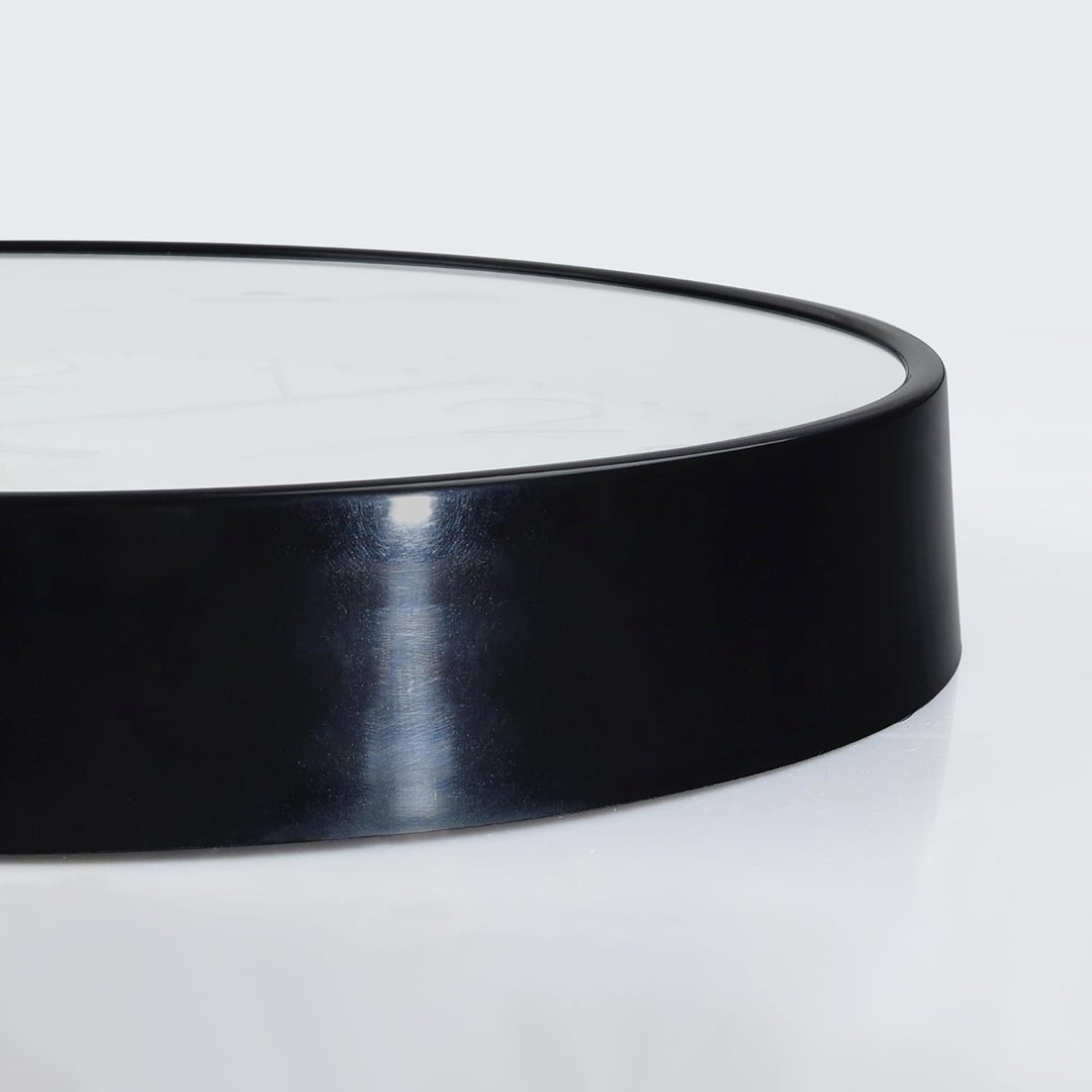 Lafocuse 3D Ziffern Lautlos Wanduhr Schwarz, 30cm Modern Leicht Ablesbar Küchenuhr, Ohne Tickgeräusc