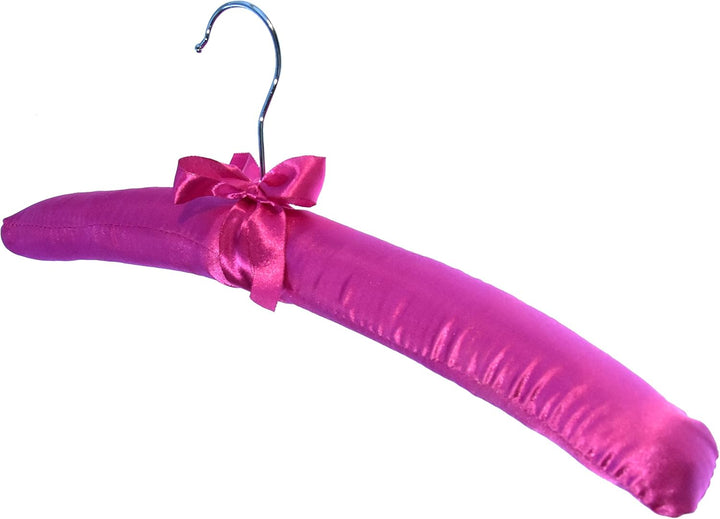 Kleiderbügel gepolstert, 10 STK. Satin pink, Satinbügel, Pink