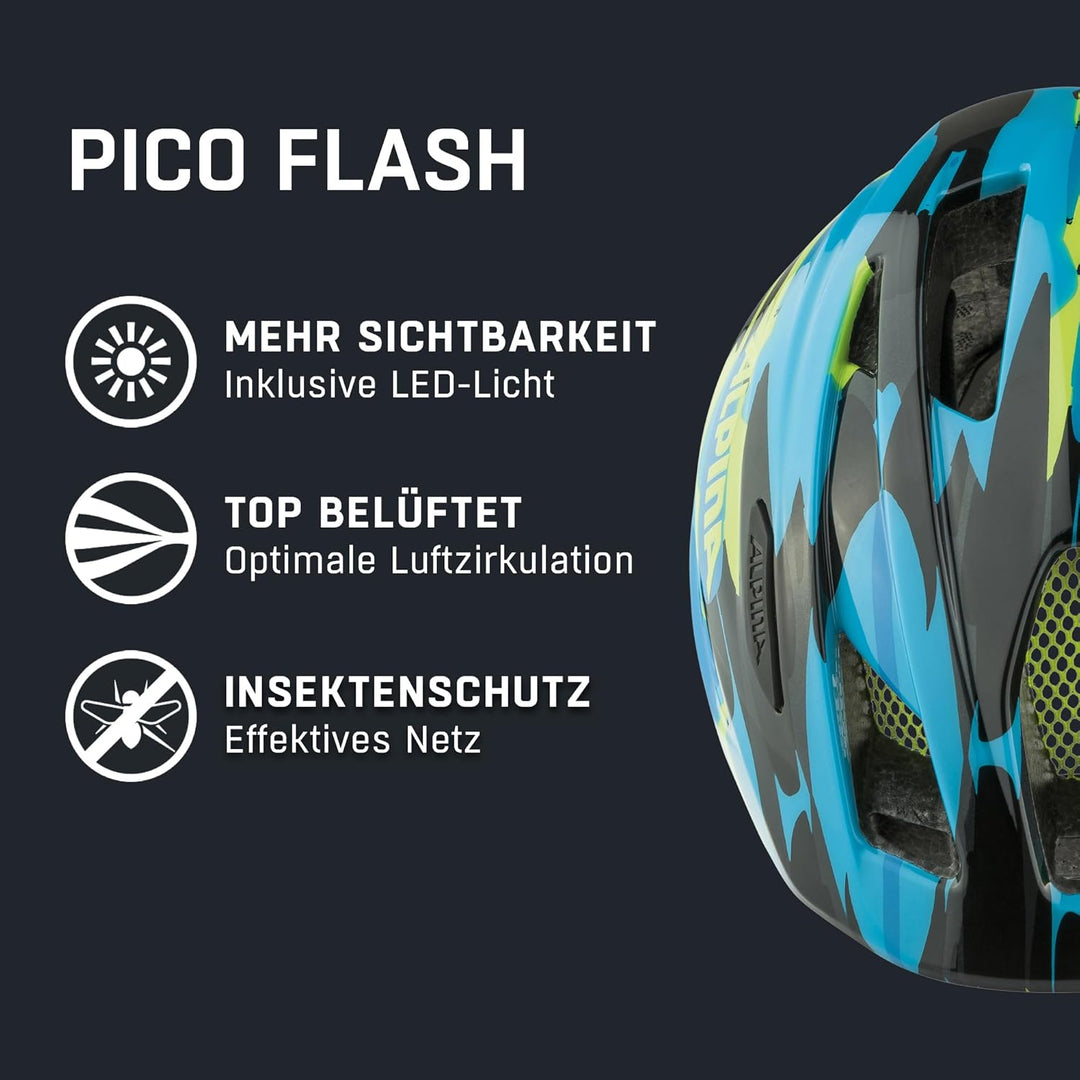 ALPINA PICO - Leichter, Optimal Klimatisierter & Bruchfester Fahrradhelm Mit Fliegennetz Für Kinder