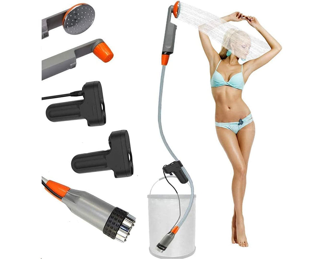 Zooma Tragbare Duschen Camping Dusche, Campingdusche mit Tauchpumpe, Tragbar Outdoor Dusche Wasserpu