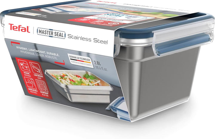 Tefal N1150610 MasterSeal Edelstahl Frischhaltebehälter, langlebig, leicht und hygienisch 304 Edelst