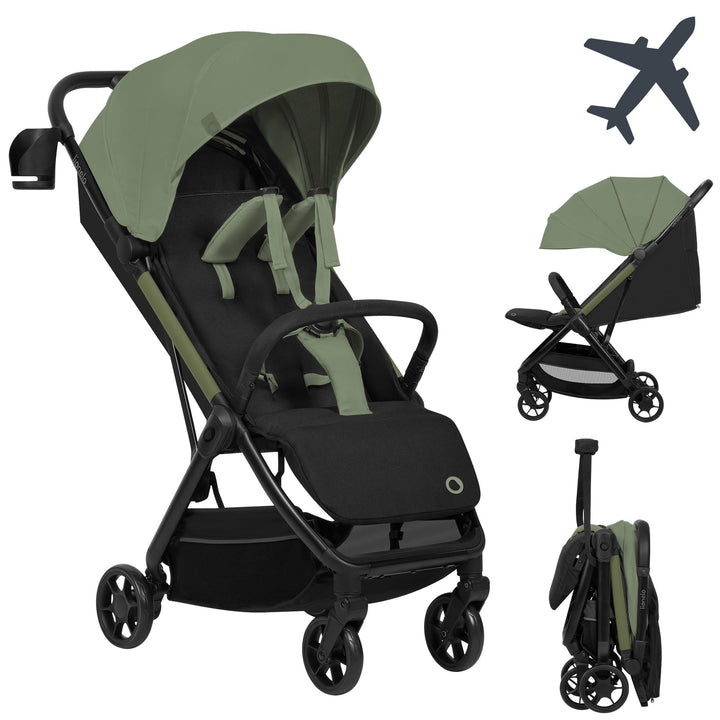 Lionelo Julie Air Buggy bis zu 22 kg von 6 m bis 4 Jahre Für Flugzeug Schwenkräder 360° Federung Ein