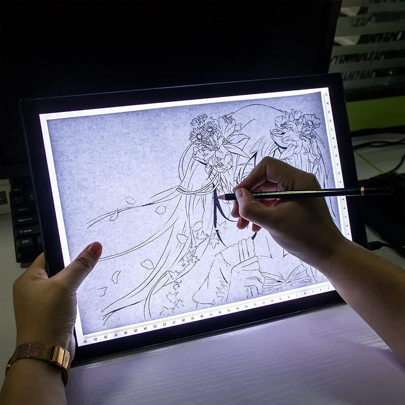 XIAOSTAR A4 Leuchttisch Led Licht Pad Copy Board Lichtplatten,mit Einstellbarer Helligkeit,für Künst