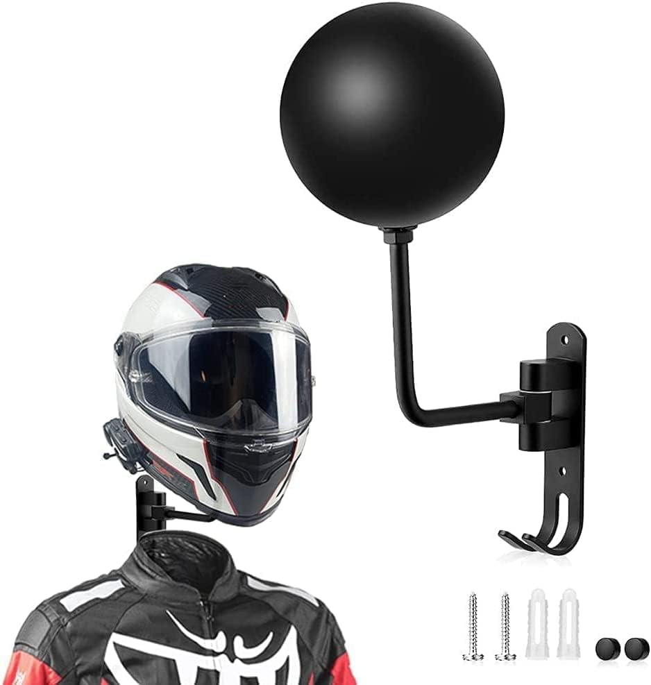 motofans Helmhalterung für Motorrad, Wandmontage, Motorradhelm, Huthalterung, aus Aluminiumlegierung