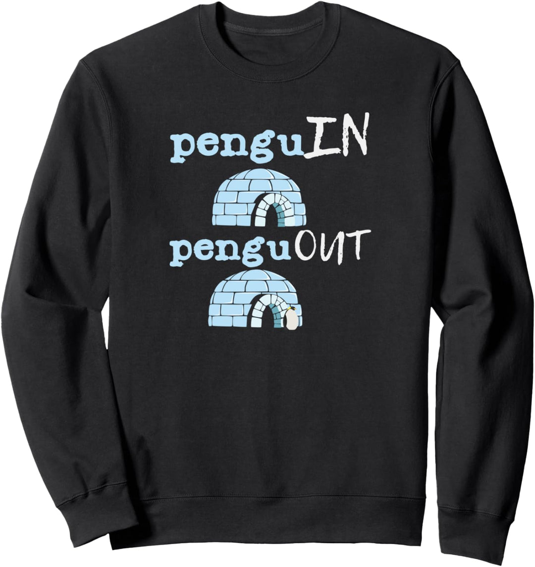 Lustiges Pinguine Wortspiel mit Iglu Witz Vögel Tier Pinguin Sweatshirt