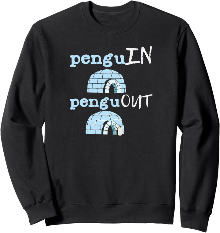 Lustiges Pinguine Wortspiel mit Iglu Witz Vögel Tier Pinguin Sweatshirt