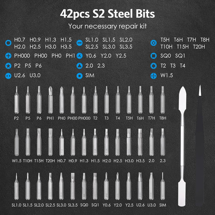 Brifit Schraubendreher Set, 46 in 1 Magnetische Präzisionsschraubendreher Kit, Geeignet für Reparatu