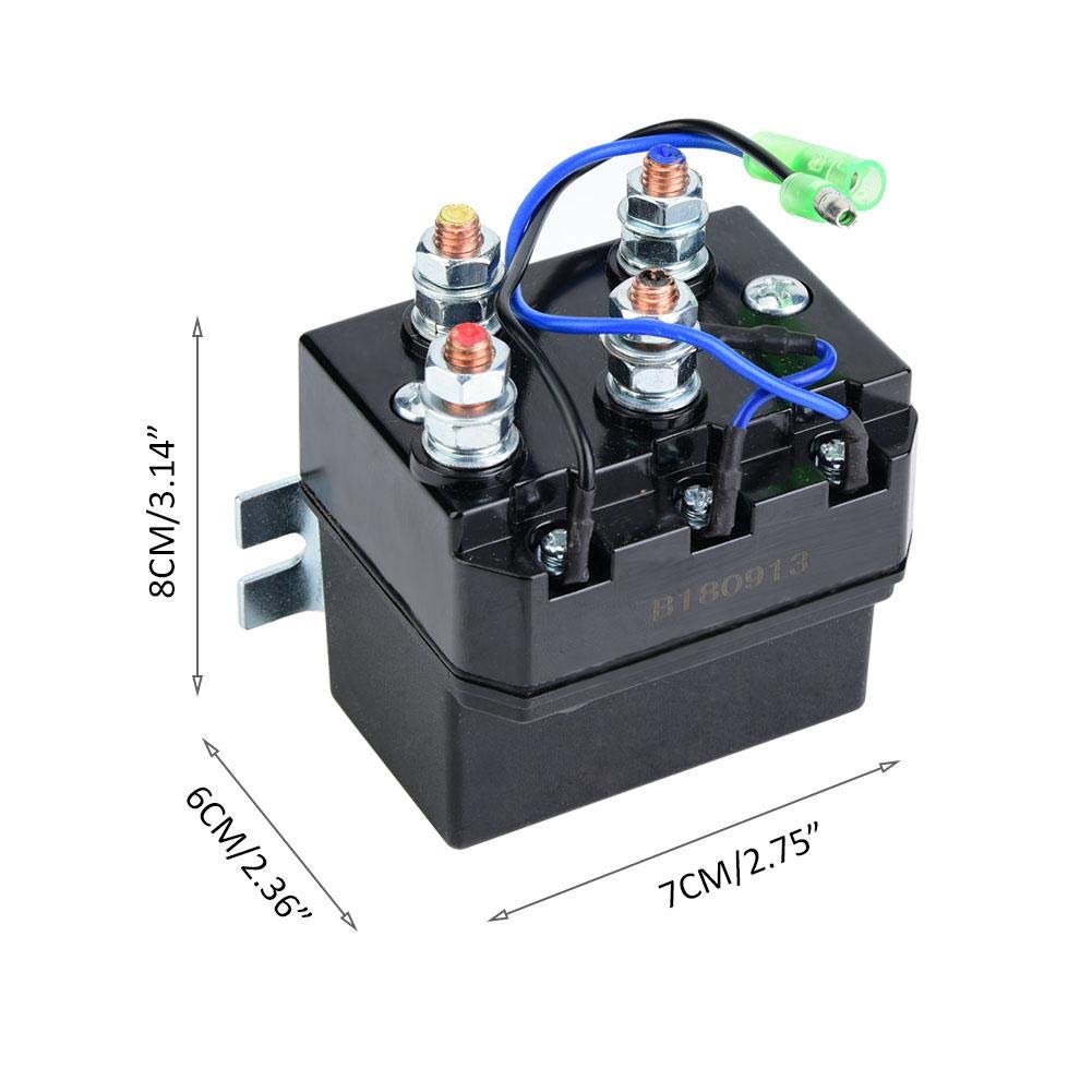 Winden Magnetrelais, für 1500-5000 lb Winden ATV UTV Windenschützmagnetrelais, schwarz