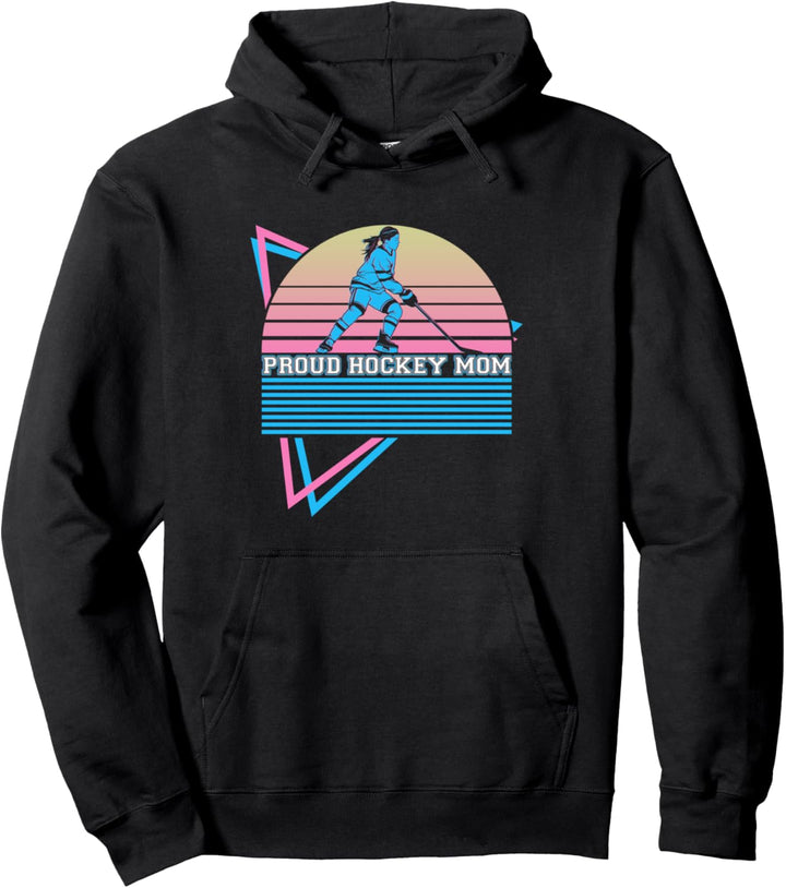 Stolze Hockey Mom Retro Pullover Hoodie