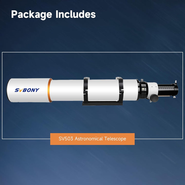 SVBONY SV503 Teleskop 102ED F7 Extra Low Dispersion Achromatischer Refraktor OTA, Mikroreduktion Rap