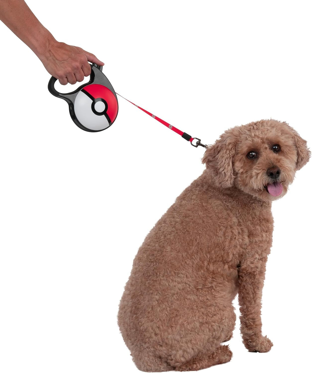 Pokémon Pokéball einziehbare Hundeleine - 5 m einziehbare Leine mit reflektierendem Muster, Feststel