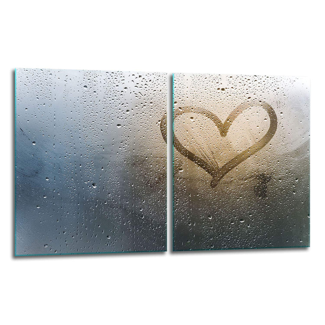 TMK | Herdabdeckplatten Set 2x40x52 cm Ceranfeld Abdeckung Glas Spritzschutz Abdeckplatte Glasplatte